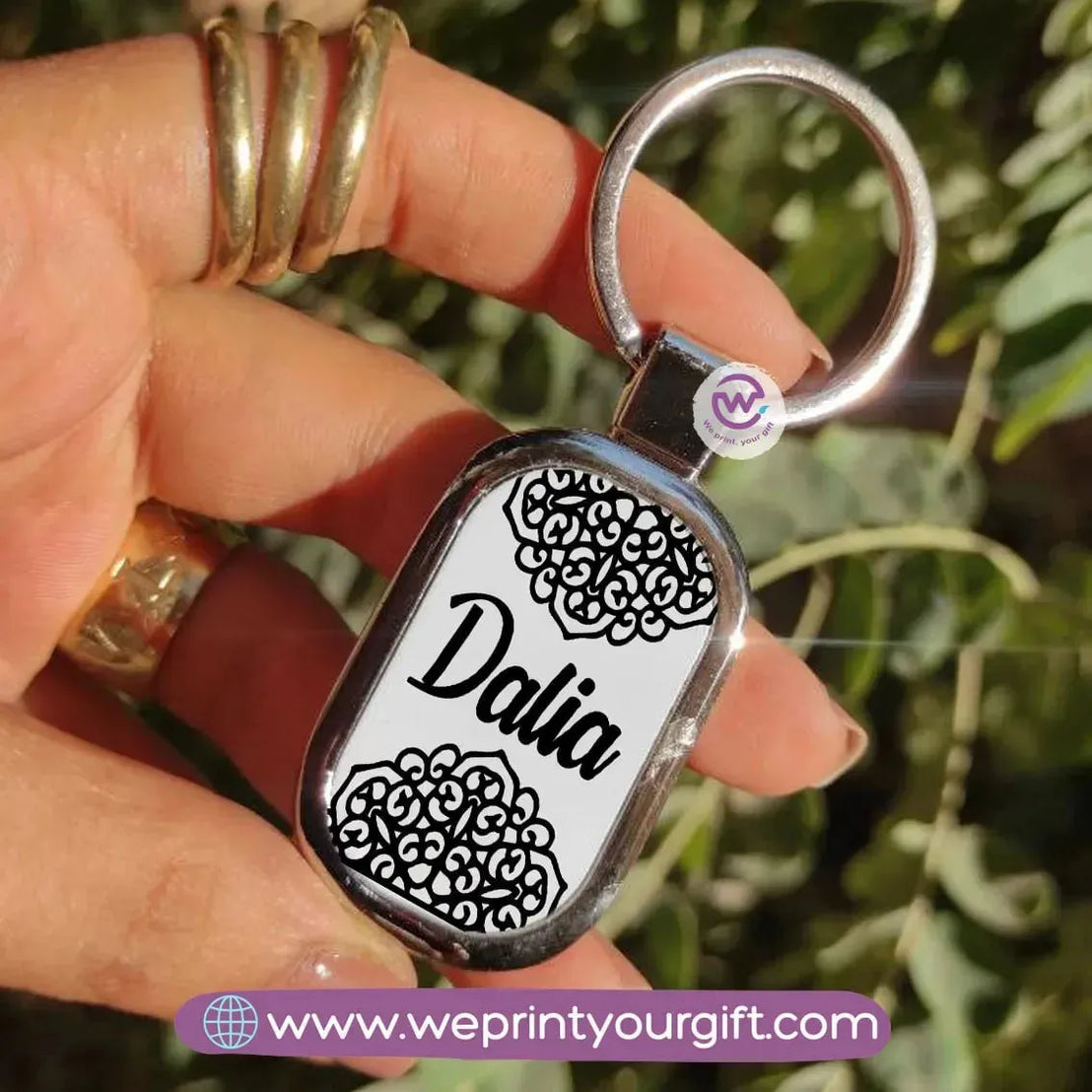 Rectangular Metal Key-Chain- Names - WE PRINT