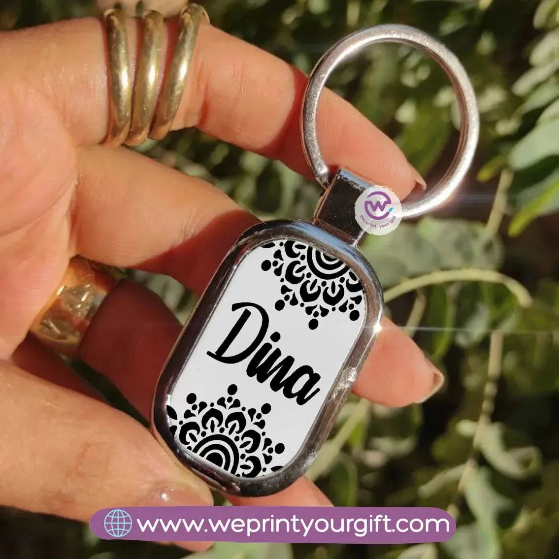 Rectangular Metal Key-Chain- Names - WE PRINT