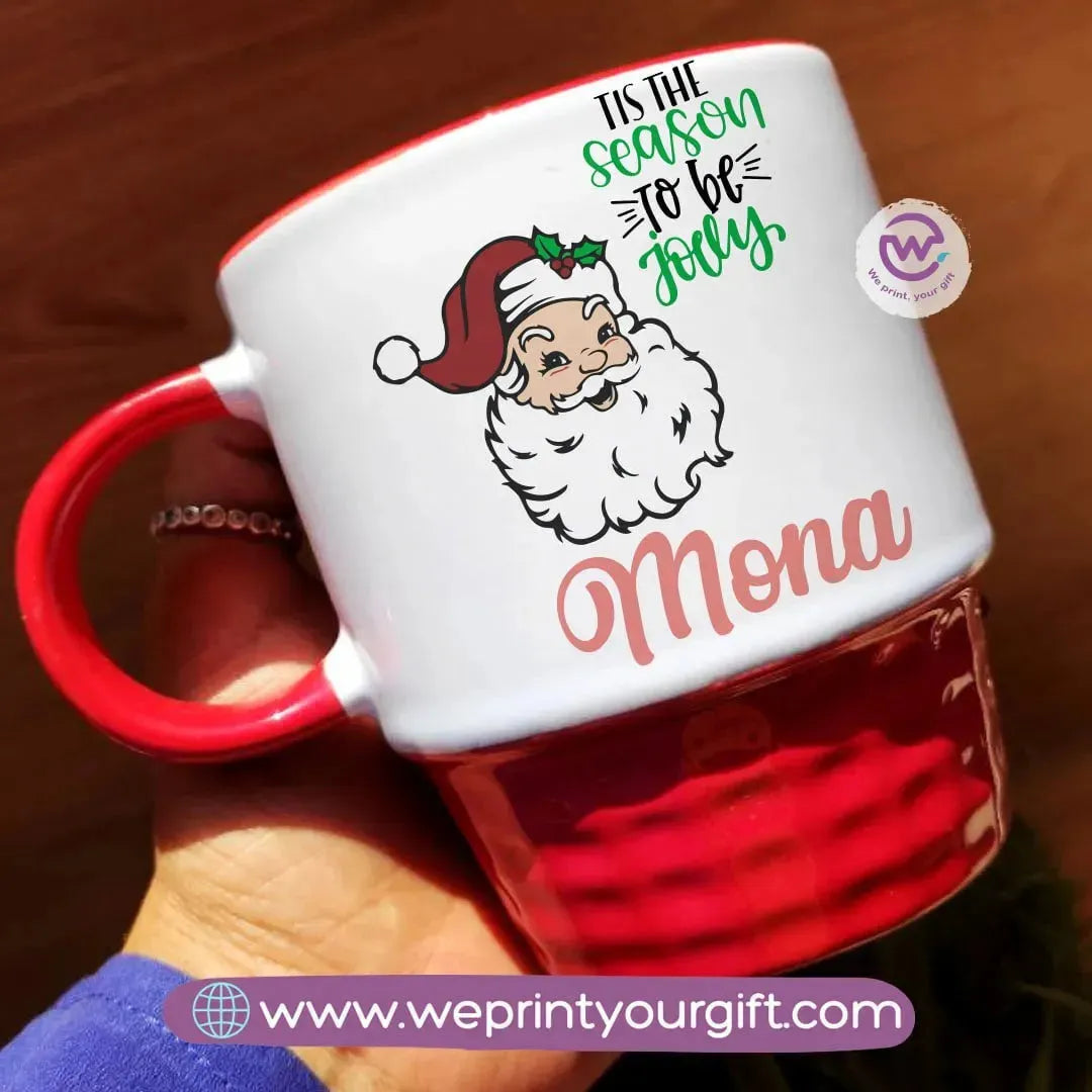 Ribbed Ceramic Mug-Christmas Designs - WE PRINT