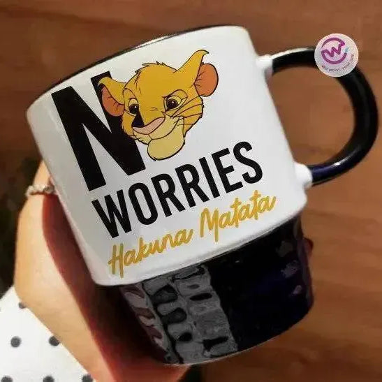 Ribbed Mug - Black - Lion King - WE PRINT