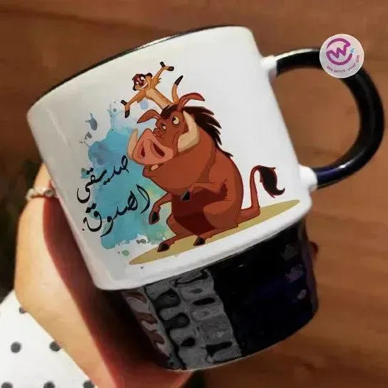 Ribbed Mug - Black - Lion King - WE PRINT