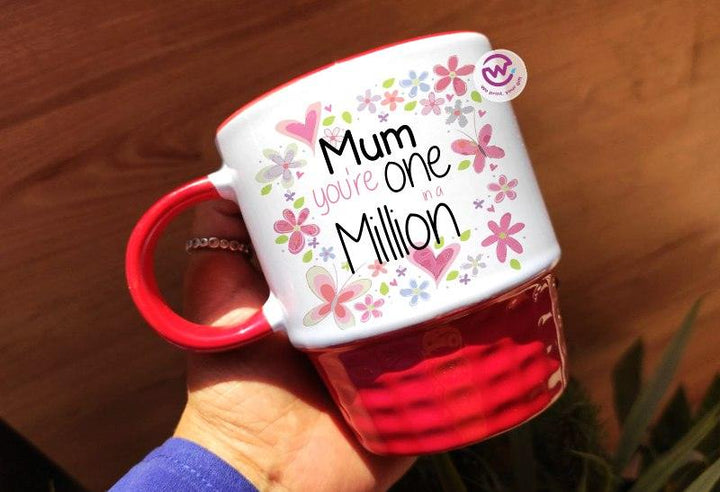 Ribbed Mug - Black -Mother's Day Designs - weprint.yourgift