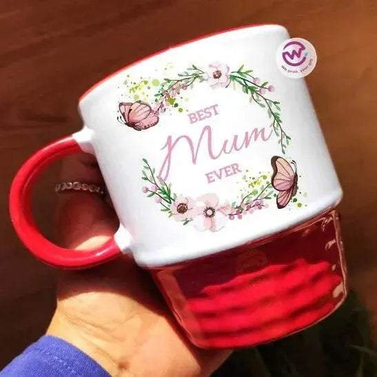 Ribbed Mug - Black -Mother's Day Designs - WE PRINT