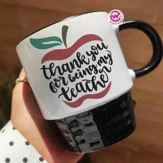 Ribbed Mug - Black - Teacher - WE PRINT