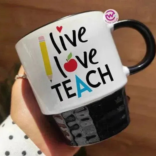 Ribbed Mug - Black - Teacher - WE PRINT