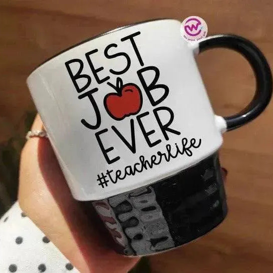 Ribbed Mug - Black - Teacher - WE PRINT