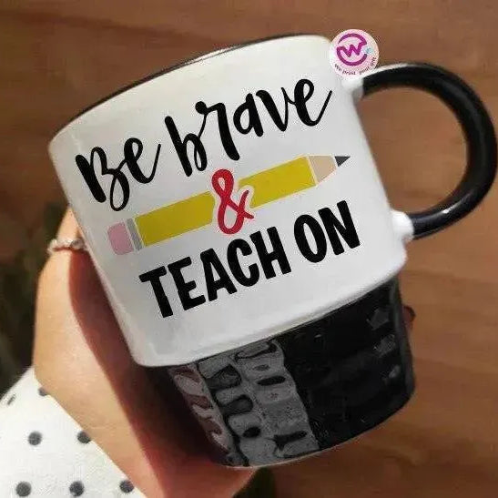 Ribbed Mug - Black - Teacher - WE PRINT