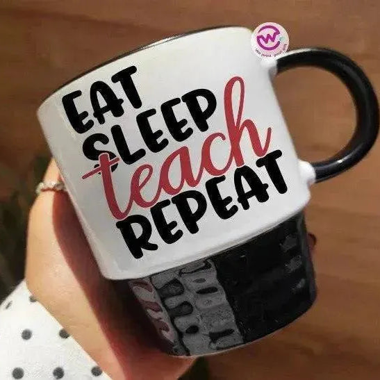 Ribbed Mug - Black - Teacher - WE PRINT