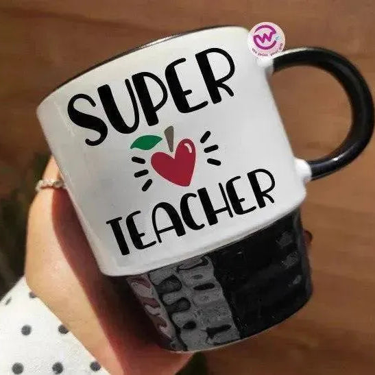 Ribbed Mug - Black - Teacher - WE PRINT
