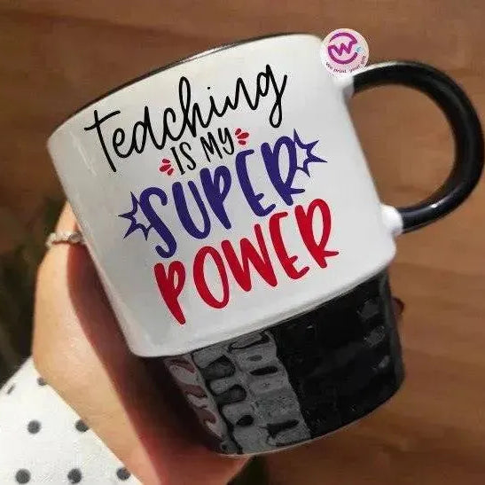 Ribbed Mug - Black - Teacher - WE PRINT