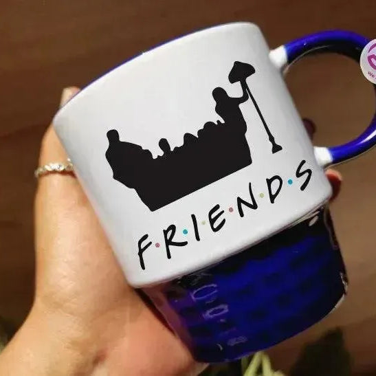 Ribbed Mug - Dark Blue - Friends - WE PRINT