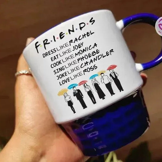 Ribbed Mug - Dark Blue - Friends - WE PRINT