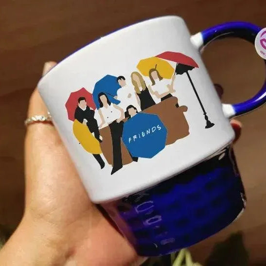 Ribbed Mug - Dark Blue - Friends - WE PRINT