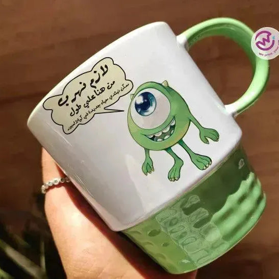 Ribbed Mug-Green Color Monster INC. - WE PRINT