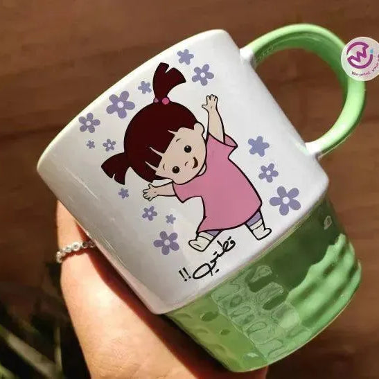 Ribbed Mug-Green Color Monster INC. - WE PRINT