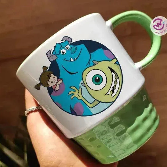 Ribbed Mug-Green Color Monster INC. - WE PRINT