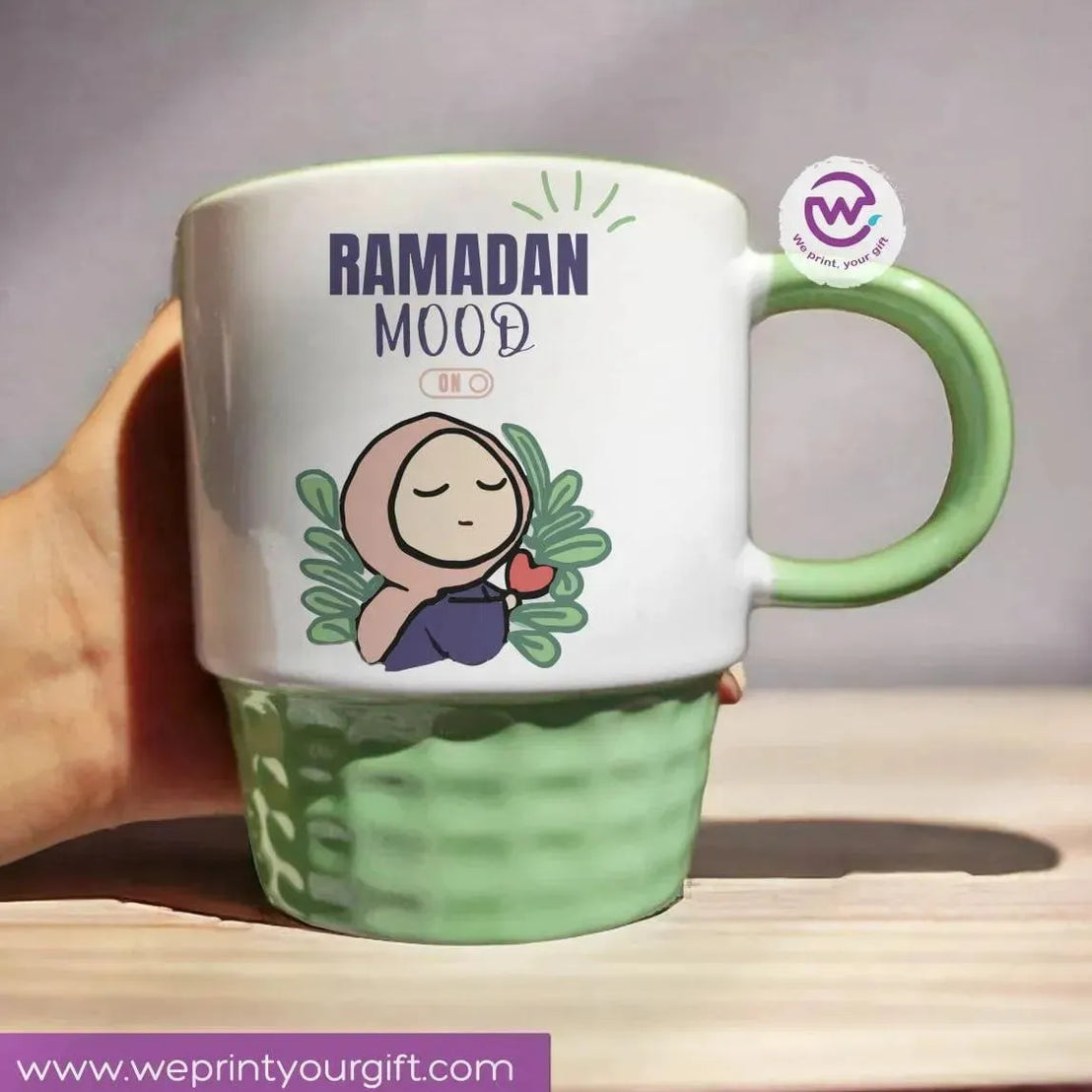 Ribbed Mug - Green - Ramadan - WE PRINT