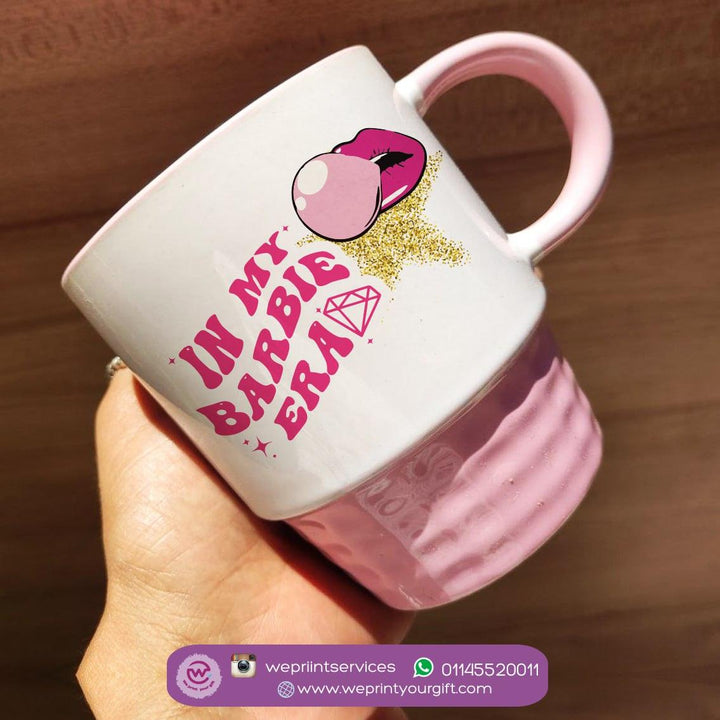 Ribbed Mug - Pink - Barbie - weprint.yourgift