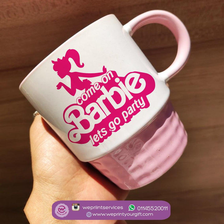 Ribbed Mug - Pink - Barbie - weprint.yourgift