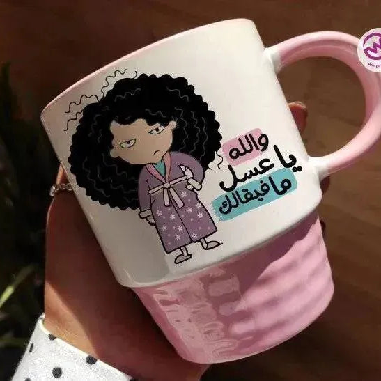 Ribbed Mug - Red - Comic - WE PRINT