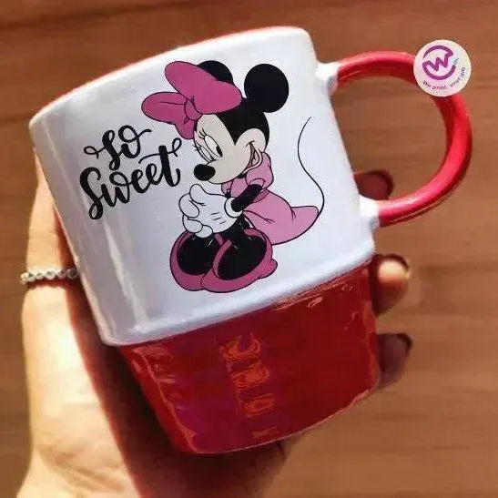 Ribbed Mug - Red - Minnie - WE PRINT