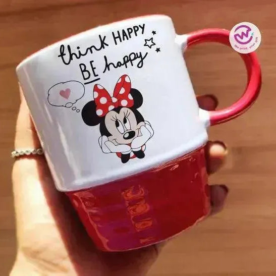 Ribbed Mug - Red - Minnie - WE PRINT