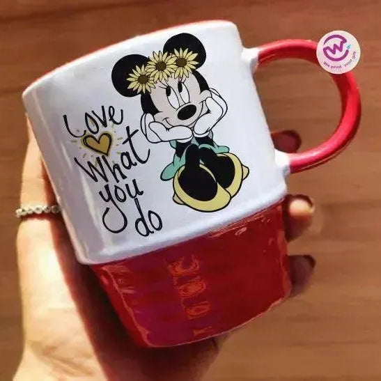 Ribbed Mug - Red - Minnie - WE PRINT