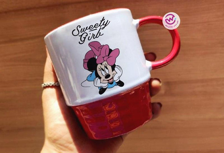 Ribbed Mug - Red - Minnie - weprint.yourgift