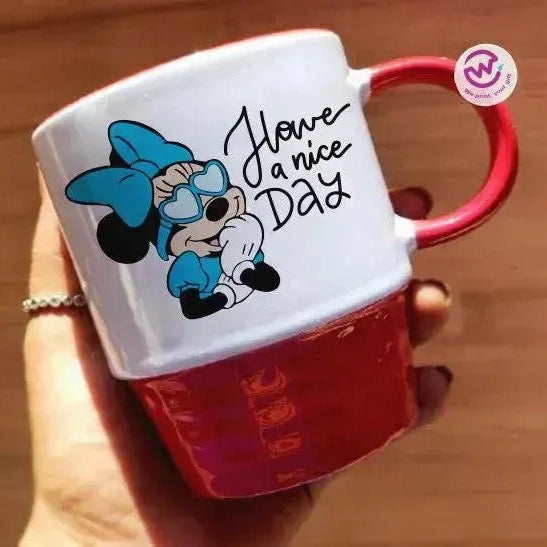 Ribbed Mug - Red - Minnie - WE PRINT