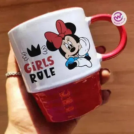 Ribbed Mug - Red - Minnie - WE PRINT