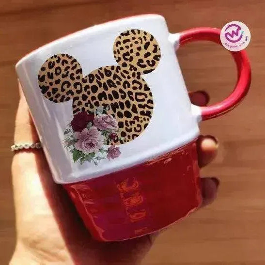 Ribbed Mug - Red - Minnie - WE PRINT