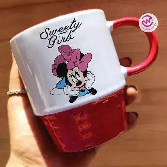 Ribbed Mug - Red - Minnie - WE PRINT