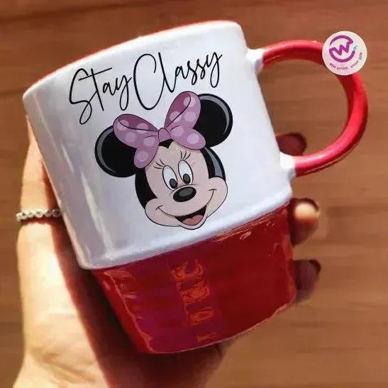 Ribbed Mug - Red - Minnie - WE PRINT