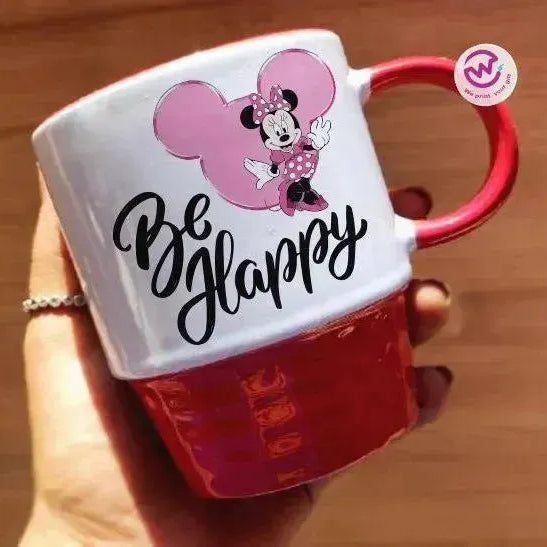 Ribbed Mug - Red - Minnie - WE PRINT