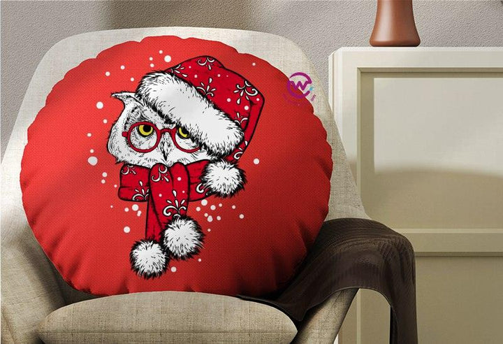 Round Cushion -Cotton Duck-Christmas 2024 - weprint.yourgift