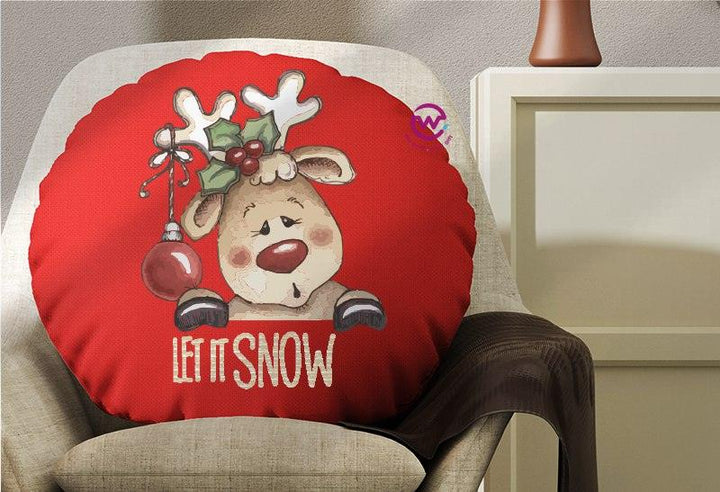 Round Cushion -Cotton Duck-Christmas 2024 - weprint.yourgift