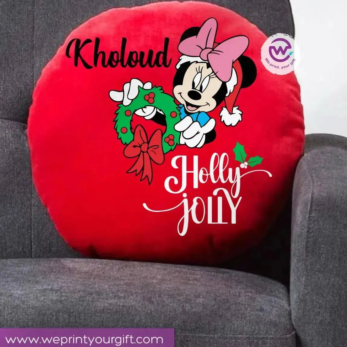 Round Cushion -Christmas -Disney - WE PRINT