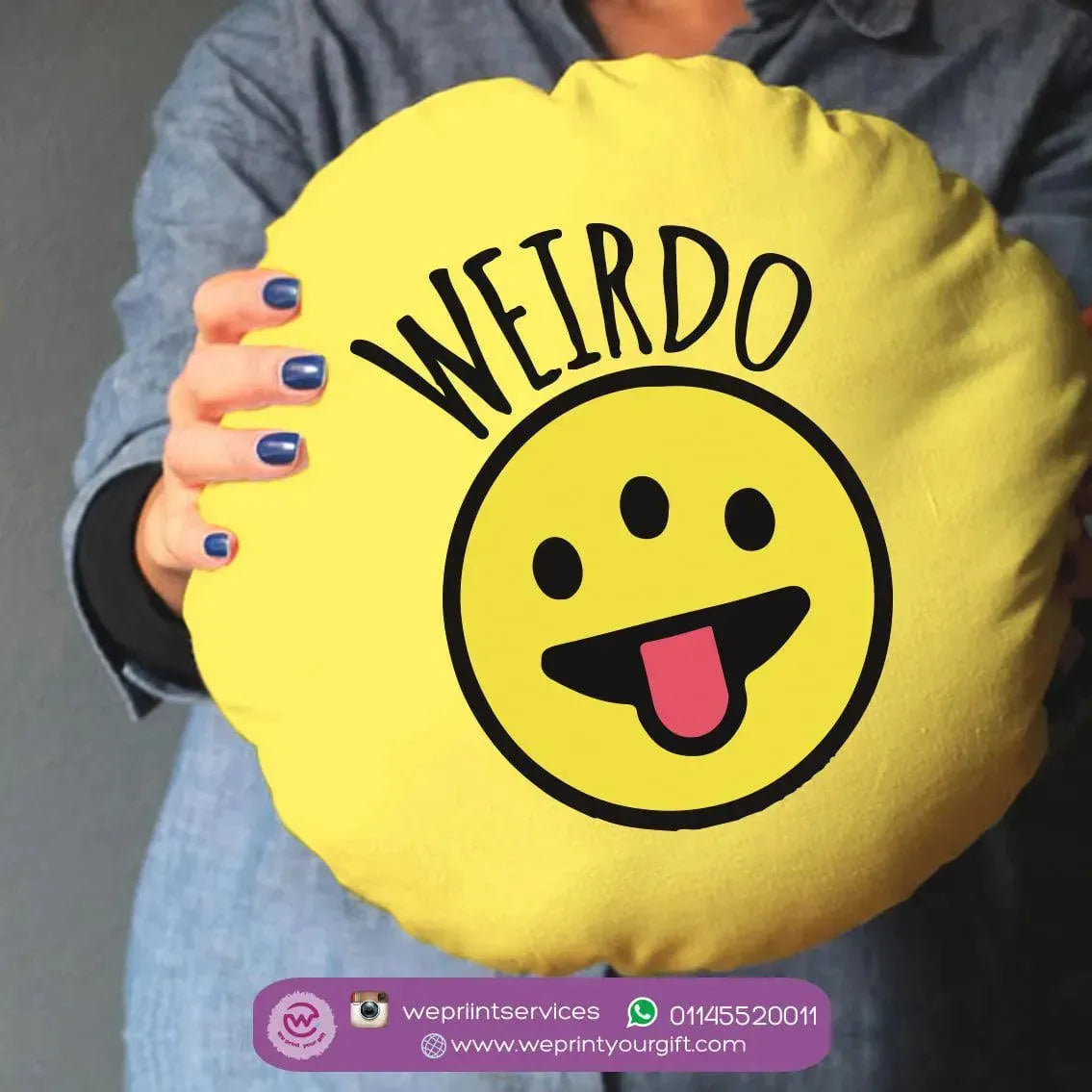 Round Cushion -Emoji - WE PRINT