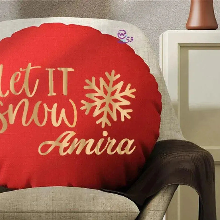 Round Cushion -Merry Christmas - WE PRINT