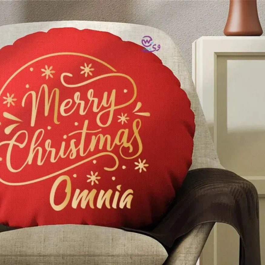 Round Cushion -Merry Christmas - WE PRINT