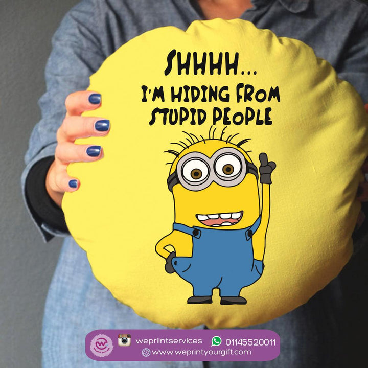 Round Cushion - Cotton Duck-Minions - weprint.yourgift