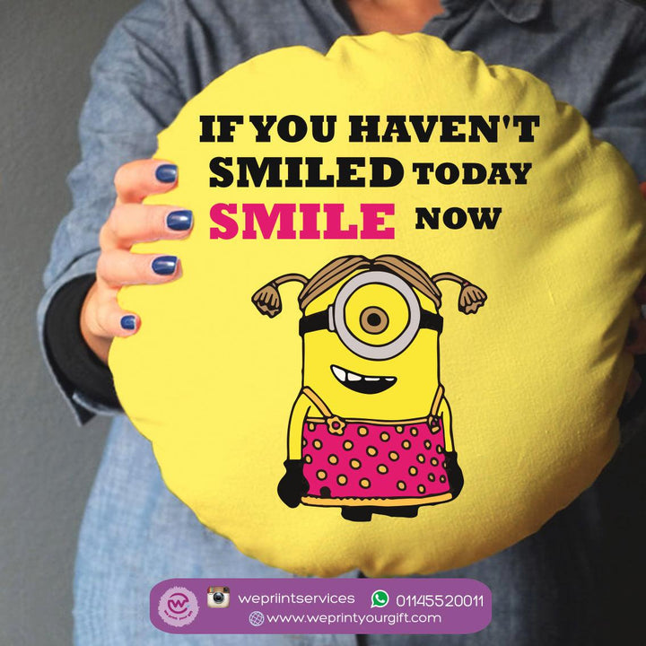 Round Cushion - Cotton Duck-Minions - weprint.yourgift