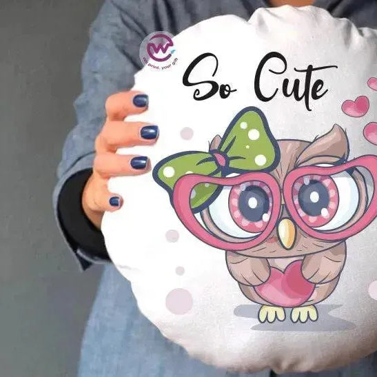 Round Cushion -Owls - WE PRINT