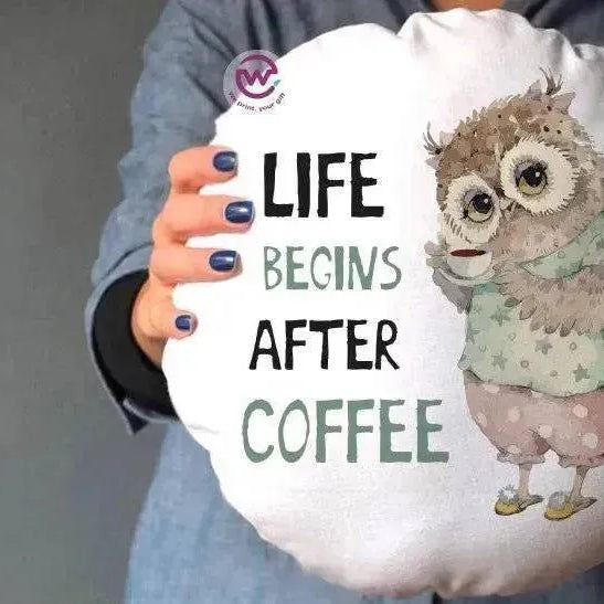 Round Cushion -Owls - WE PRINT