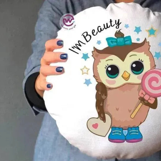 Round Cushion -Owls - WE PRINT