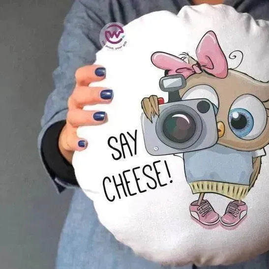 Round Cushion -Owls - WE PRINT