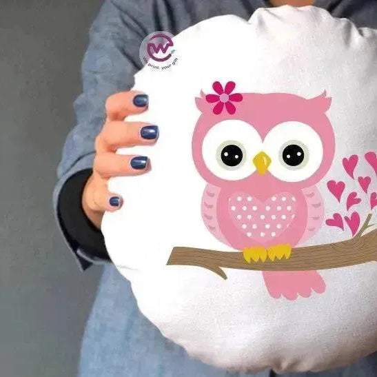 Round Cushion -Owls - WE PRINT