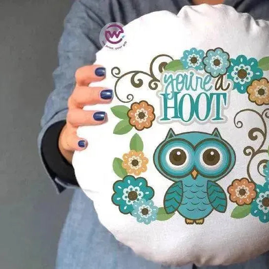 Round Cushion -Owls - WE PRINT