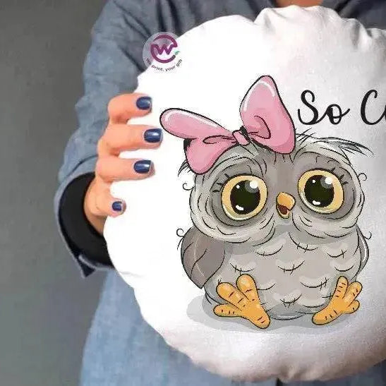 Round Cushion -Owls - WE PRINT