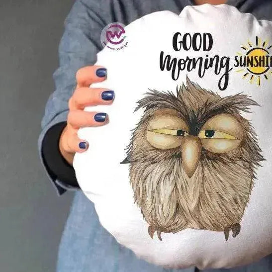 Round Cushion -Owls - WE PRINT